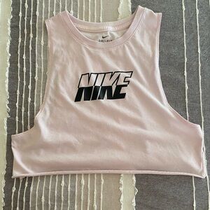 Nike Women's Light Pink Crop Top